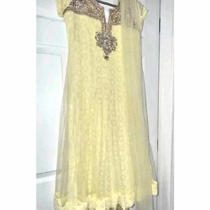 Indian Anarkali set for women Handmade beads & crystal with gold embellishment